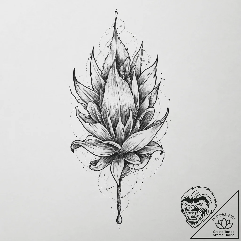 Tattoo sketch amber, ink illustration for tat... - tattoo sketch (№1756899142_0, 03.09.2025 11:32) — tattoovalue.net