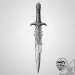 Tattoo sketch dagger, ink illustration for ta… – tattoo sketch (№1756899730_0, 03.09.2025 11:42) — tattoovalue.net