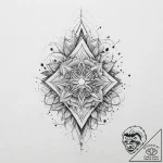 Tattoo sketch geometric phrase, artistic tatt… – tattoo sketch (№1756899925_0, 03.09.2025 11:45) — tattoovalue.net