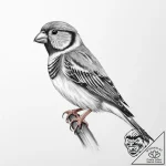 Tattoo sketch zebra finch – tattoo sketch (№1756901296_0, 03.09.2025 12:08) — tattoovalue.net