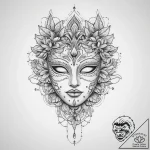 Tattoo sketch mask, tattoo flash sheet design… – tattoo sketch (№1756902859_0, 03.09.2025 12:34) — tattoovalue.net