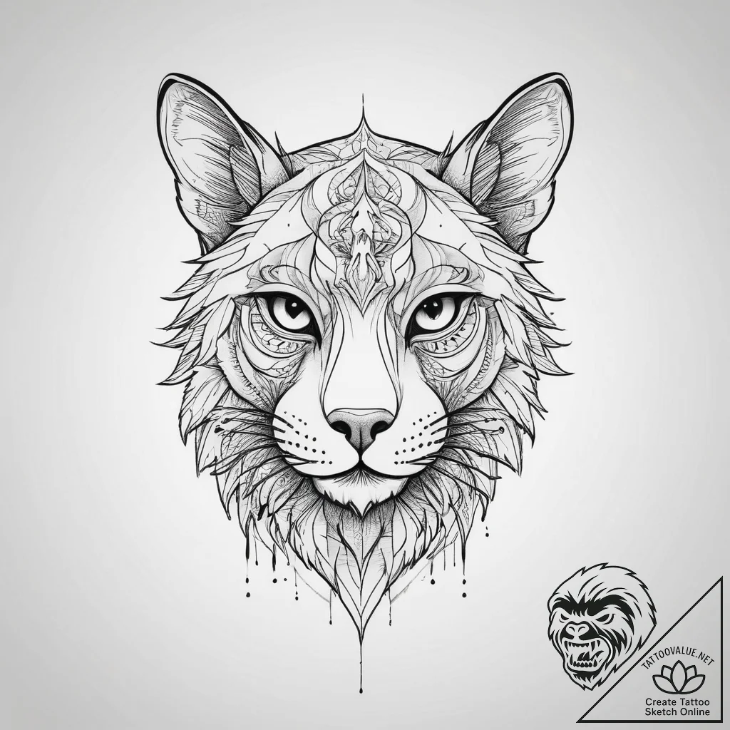 Tattoo sketch a symbolic animal, tattoo sketc... - tattoo sketch (№1756903445_0, 03.09.2025 12:44) — tattoovalue.net