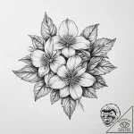 Tattoo sketch basil flower – tattoo sketch (№1756904225_0, 03.09.2025 12:57) — tattoovalue.net