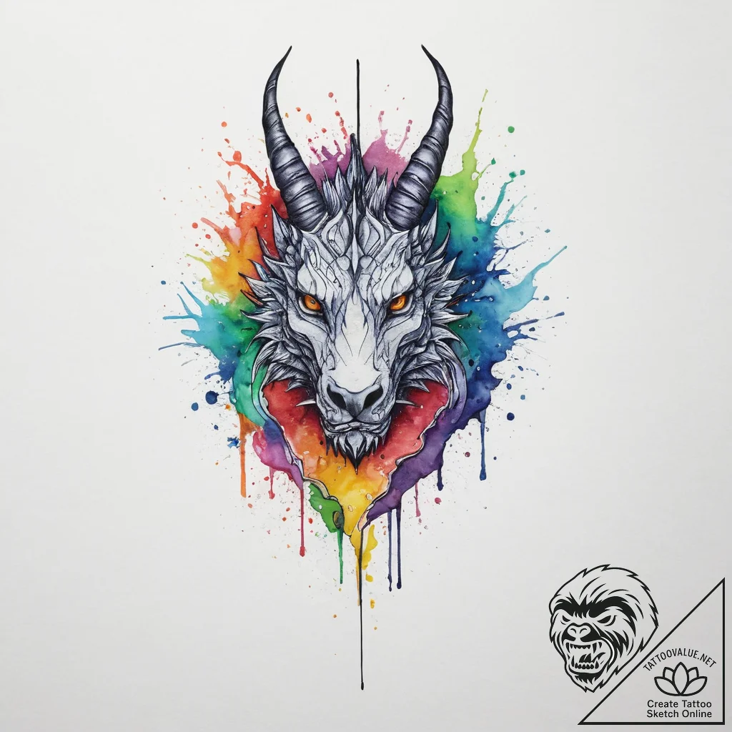 Tattoo sketch dragonborn, tattoo flash sheet... - tattoo sketch (№1756905789_0, 03.09.2025 13:23) — tattoovalue.net