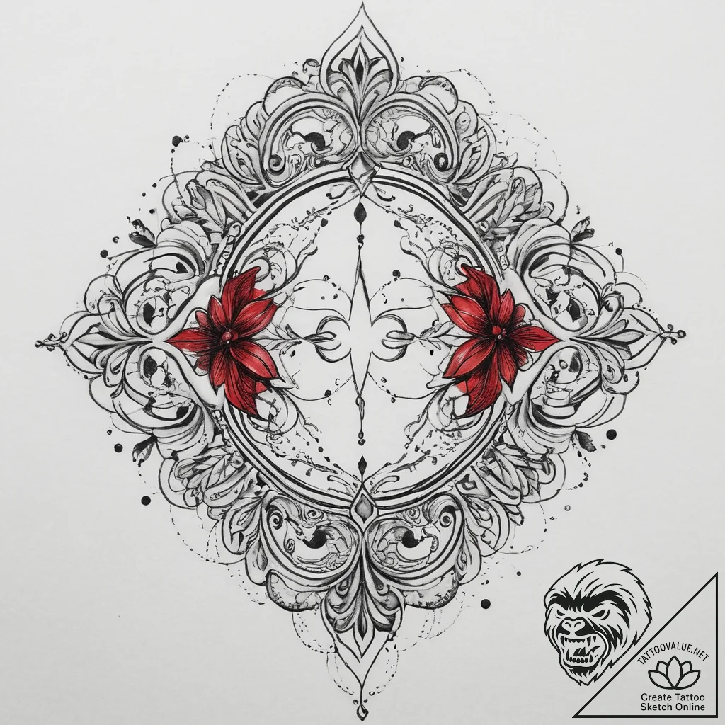 Tattoo sketch blessed scene, tattoo sketch de... - tattoo sketch (№1756905987_0, 03.09.2025 13:26) — tattoovalue.net