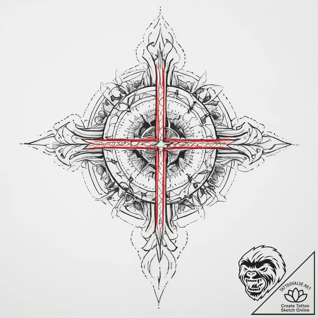 Tattoo sketch cosmic fount, concept art for t... - tattoo sketch (№1756906967_0, 03.09.2025 13:42) — tattoovalue.net