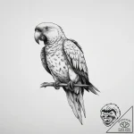 Tattoo sketch parrot, tattoo line art, on a c… – tattoo sketch (№1756907360_0, 03.09.2025 13:49) — tattoovalue.net