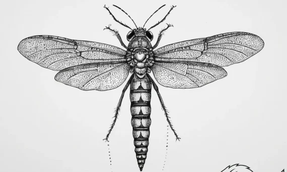 Tattoo sketch antlion, tattoo line art, dotwo... - tattoo sketch (№1756909287_0, 03.09.2025 14:21) — tattoovalue.net
