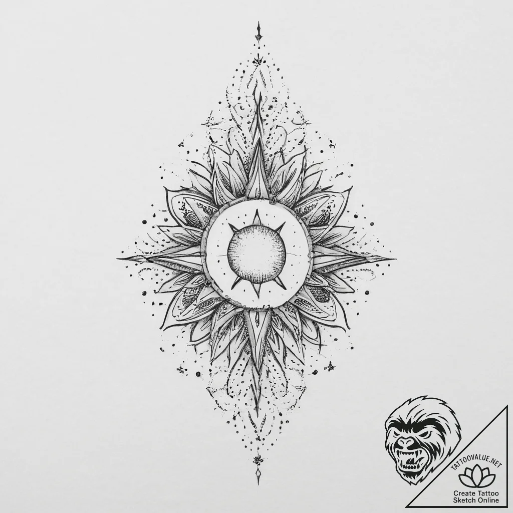 Tattoo sketch cosmic realm, tattoo sketch des... - tattoo sketch (№1756910284_0, 03.09.2025 14:38) — tattoovalue.net