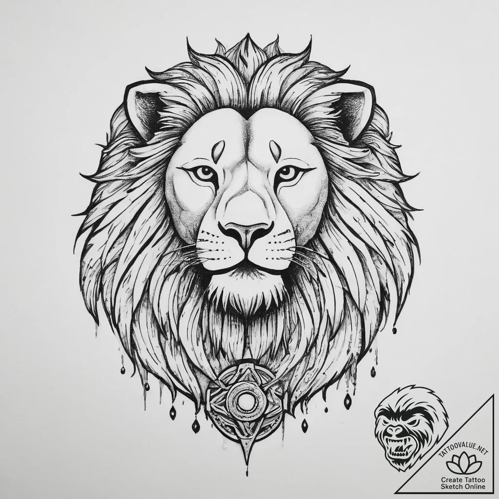 Tattoo sketch hieroglyphic symbol for "streng... - tattoo sketch (№1756910692_0, 03.09.2025 14:44) — tattoovalue.net