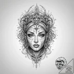 Tattoo sketch holy portrayal, tattoo line art… – tattoo sketch (№1756910890_0, 03.09.2025 14:48) — tattoovalue.net