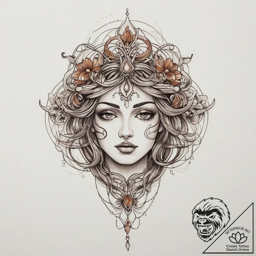 Tattoo sketch clay, ink illustration for tatt... - tattoo sketch (№1756911287_0, 03.09.2025 14:54) — tattoovalue.net