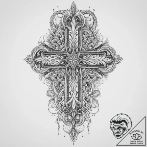 Tattoo sketch slavic embroidery pattern with… – tattoo sketch (№1756911484_0, 03.09.2025 14:58) — tattoovalue.net