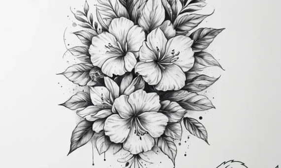 Tattoo sketch painting a still life - tattoo sketch (№1756912081_0, 03.09.2025 15:08) — tattoovalue.net