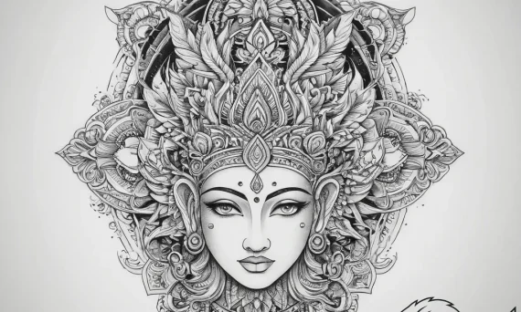 Tattoo sketch hindu gods with animal heads, t... - tattoo sketch (№1756913674_0, 03.09.2025 15:34) — tattoovalue.net