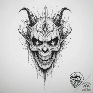 Tattoo sketch nightmare – tattoo sketch (№1756914718_0, 03.09.2025 15:51) — tattoovalue.net