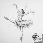 балерина, паутина, хрупкость, грация, излом,… – tattoo sketch (№1756999918_0, 04.09.2025 15:31) — tattoovalue.net