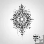 Tattoo sketch cosmic soul, concept art for ta… – tattoo sketch (№1757000881_0, 04.09.2025 15:48) — tattoovalue.net