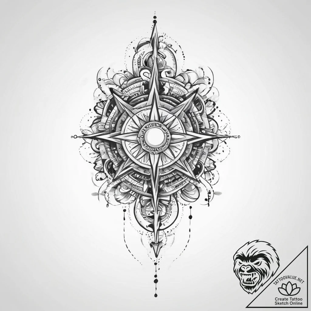 Tattoo sketch cosmic soul, concept art for ta... - tattoo sketch (№1757000881_0, 04.09.2025 15:48) — tattoovalue.net