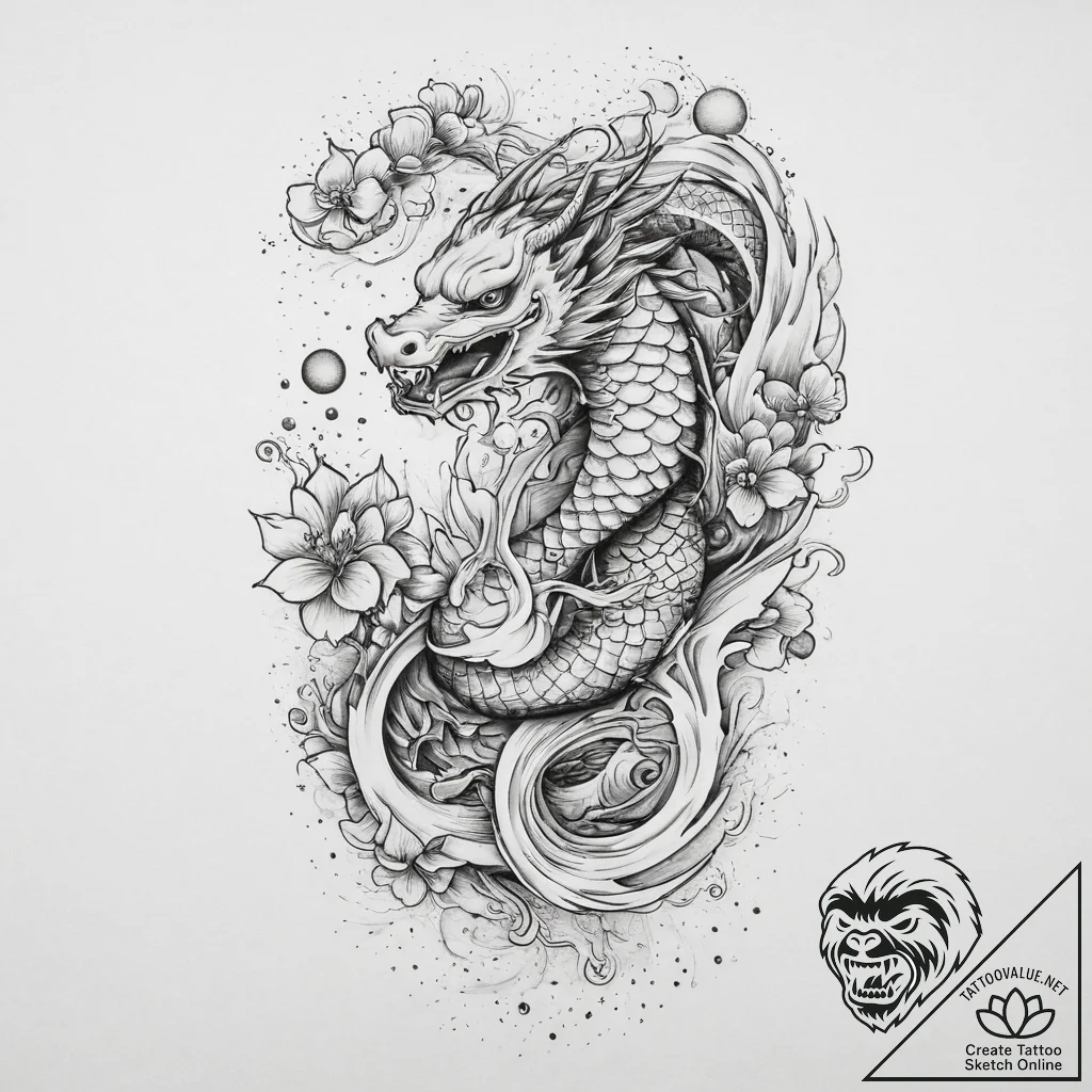 Tattoo sketch cosmic myth, tattoo sketch desi... - tattoo sketch (№1757002519_0, 04.09.2025 16:15) — tattoovalue.net