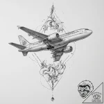 Tattoo sketch mystical plane, tattoo drawing… – tattoo sketch (№1757003894_0, 04.09.2025 16:38) — tattoovalue.net