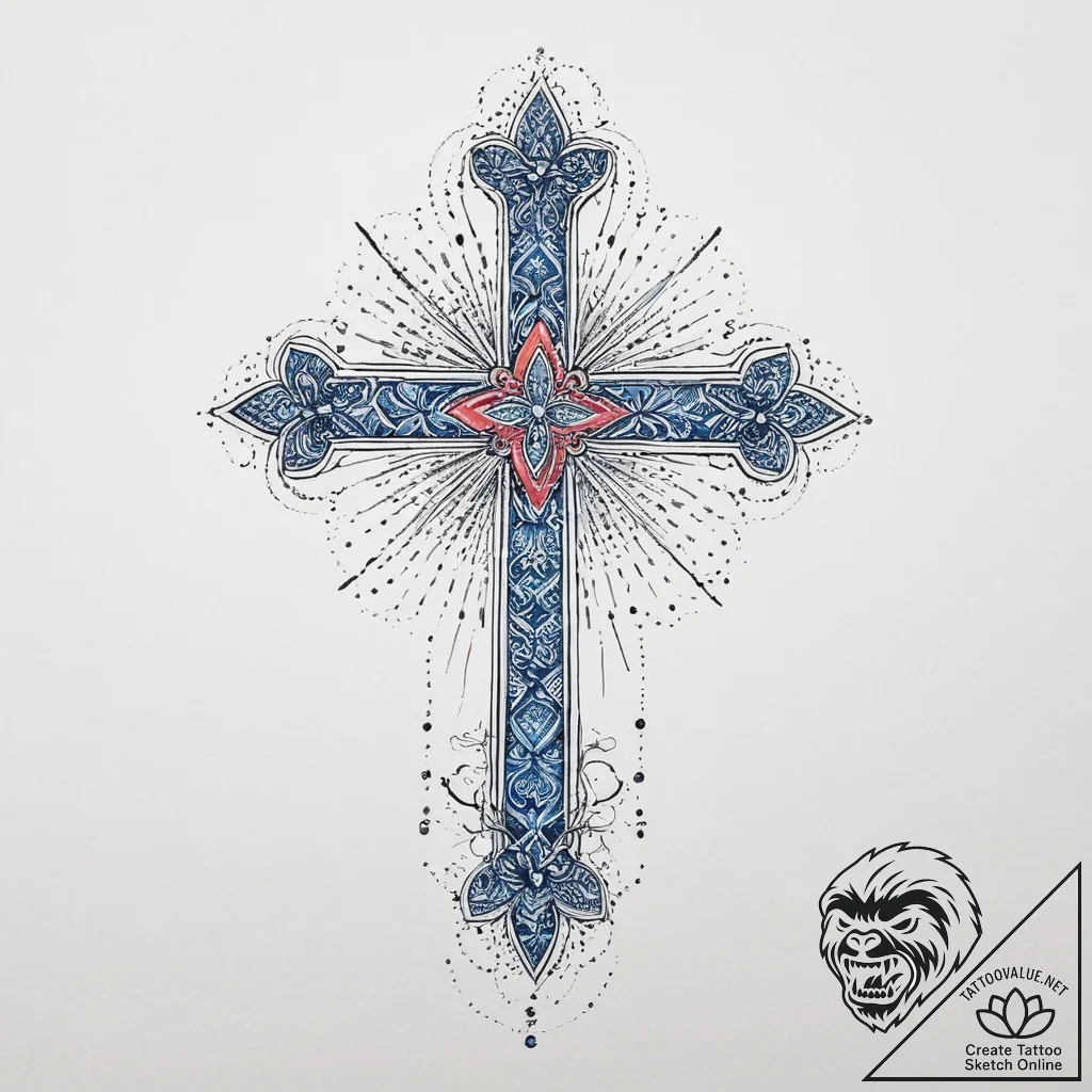 Tattoo sketch blue, artistic tattoo sketch, o... - tattoo sketch (№1757004684_0, 04.09.2025 16:51) — tattoovalue.net