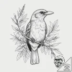 Tattoo sketch summer tanager, tattoo sketch d… – tattoo sketch (№1757005091_0, 04.09.2025 16:58) — tattoovalue.net
