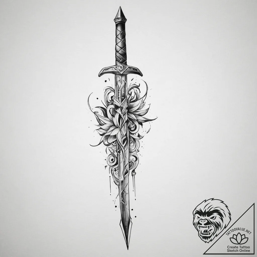 Tattoo sketch blade - tattoo sketch (№1757005885_0, 04.09.2025 17:11) — tattoovalue.net