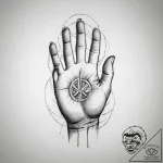 Tattoo sketch hands with a symbol, tattoo lin… – tattoo sketch (№1757006881_0, 04.09.2025 17:28) — tattoovalue.net