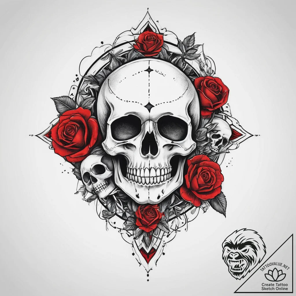 Tattoo sketch mystical character, concept art... - tattoo sketch (№1757008096_0, 04.09.2025 17:48) — tattoovalue.net