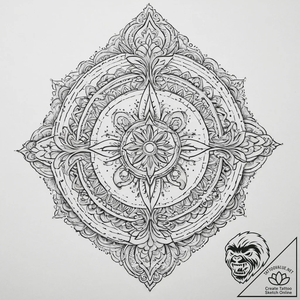 Tattoo sketch cosmic world, tattoo line art,... - tattoo sketch (№1757008490_0, 04.09.2025 17:54) — tattoovalue.net