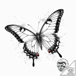 Tattoo sketch swallowtail butterfly, artistic… – tattoo sketch (№1757009293_0, 04.09.2025 18:08) — tattoovalue.net