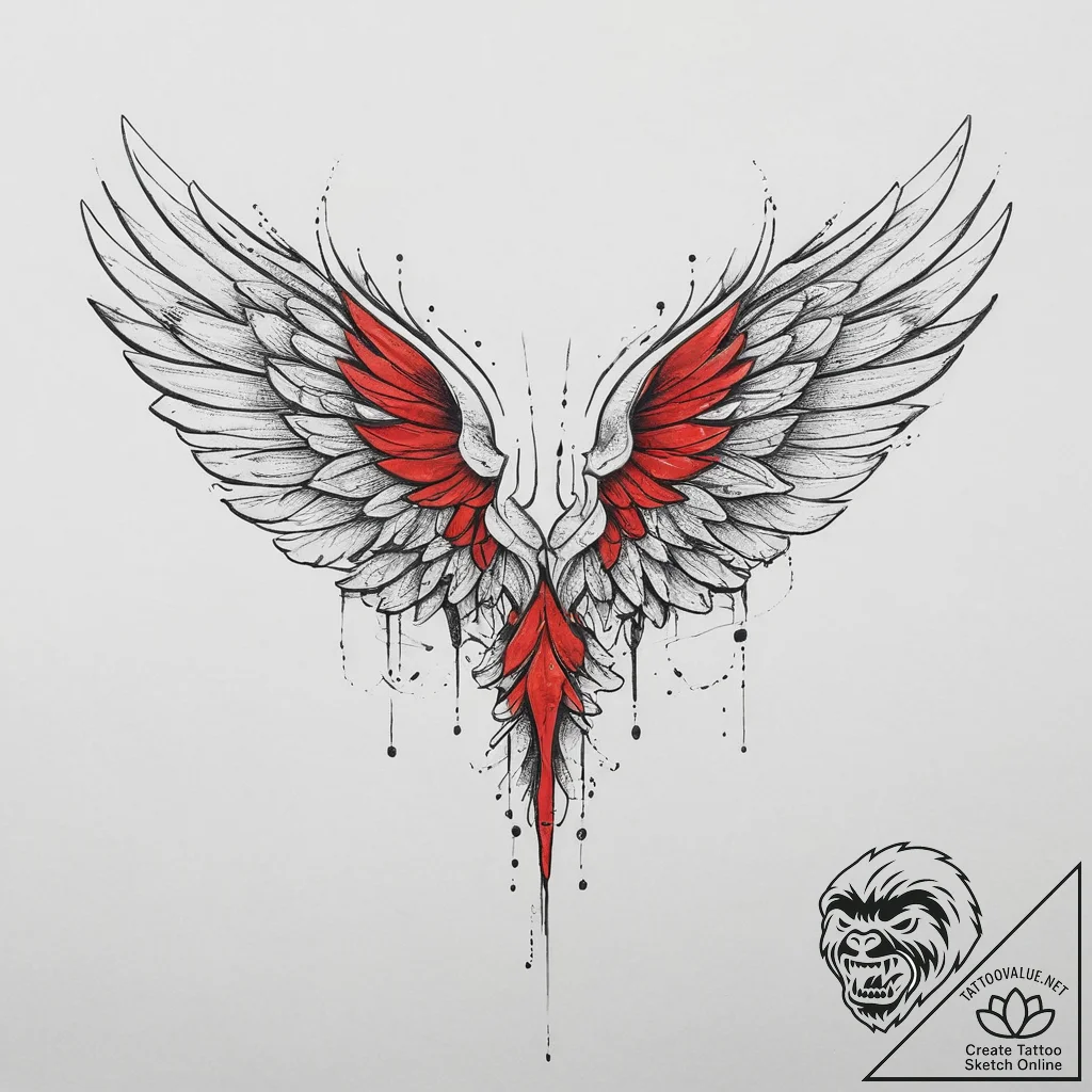 Tattoo sketch trainers with a wing, concept a... - tattoo sketch (№1757010474_0, 04.09.2025 18:27) — tattoovalue.net