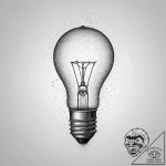 Tattoo sketch lamp with a glowing lightbulb,… – tattoo sketch (№1757011259_0, 04.09.2025 18:40) — tattoovalue.net