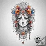 Tattoo sketch blessed master, ink illustratio… – tattoo sketch (№1757015033_0, 04.09.2025 19:43) — tattoovalue.net