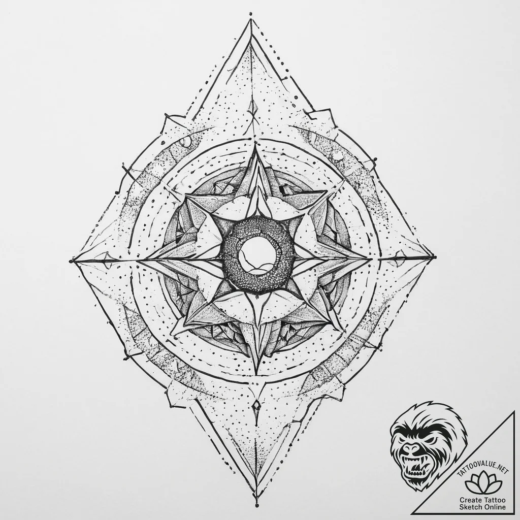 Tattoo sketch cosmic land, tattoo drawing out... - tattoo sketch (№1757015231_0, 04.09.2025 19:47) — tattoovalue.net