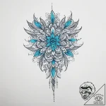 Tattoo sketch turquoise – tattoo sketch (№1757020215_0, 04.09.2025 21:10) — tattoovalue.net