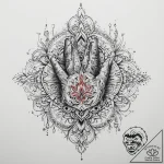 Tattoo sketch hands with a brush, concept art… – tattoo sketch (№1757020625_0, 04.09.2025 21:17) — tattoovalue.net