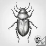 Tattoo sketch sap beetle – tattoo sketch (№1757022647_0, 04.09.2025 21:50) — tattoovalue.net