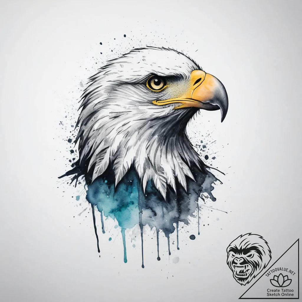 Tattoo sketch puns an eagle that says "i'm an... - tattoo sketch (№1757022845_0, 04.09.2025 21:54) — tattoovalue.net