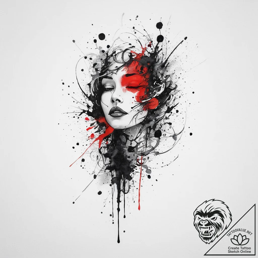 Tattoo sketch cosmic self, concept art for ta... - tattoo sketch (№1757023051_0, 04.09.2025 21:57) — tattoovalue.net