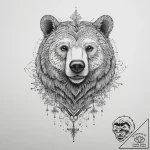 Tattoo sketch a bear with a tree, artistic ta… – tattoo sketch (№1757023247_0, 04.09.2025 22:00) — tattoovalue.net