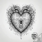 Tattoo sketch узор в виде сердца с замком, ar… – tattoo sketch (№1757023857_0, 04.09.2025 22:10) — tattoovalue.net