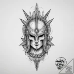 Tattoo sketch spartan spear, tattoo line art,… – tattoo sketch (№1757026667_0, 04.09.2025 22:57) — tattoovalue.net