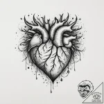 Tattoo sketch heart, tattoo flash sheet desig… – tattoo sketch (№1757026865_0, 04.09.2025 23:01) — tattoovalue.net
