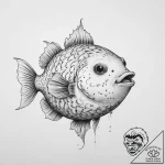 Tattoo sketch blowfish – tattoo sketch (№1757029675_0, 04.09.2025 23:47) — tattoovalue.net