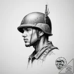 Tattoo sketch soldier with a needle, tattoo f… – tattoo sketch (№1757030286_0, 04.09.2025 23:58) — tattoovalue.net