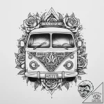 Tattoo sketch scooby-doo and the mystery mach… – tattoo sketch (№1757031090_0, 05.09.2025 00:11) — tattoovalue.net