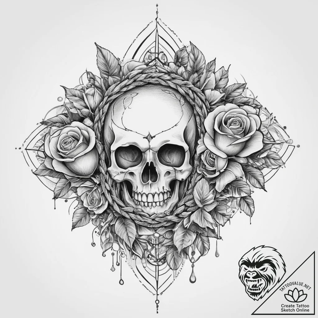 Tattoo sketch hands with a rope, artistic tat... - tattoo sketch (№1757034308_0, 05.09.2025 01:05) — tattoovalue.net