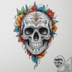 Tattoo sketch абстрактный череп, tattoo flash… – tattoo sketch (№1757034512_0, 05.09.2025 01:08) — tattoovalue.net